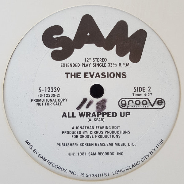 The Evasions : Wikka Wrap (12", Single, Promo)