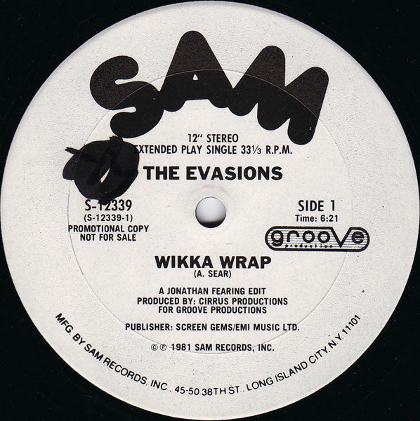 The Evasions : Wikka Wrap (12", Single, Promo)