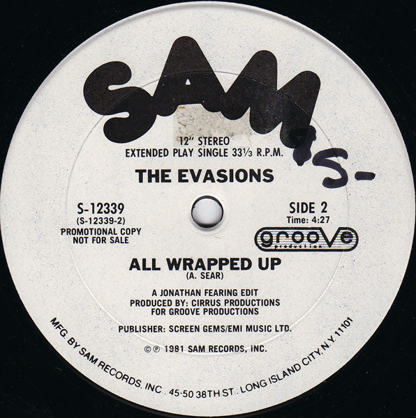 The Evasions : Wikka Wrap (12", Single, Promo)