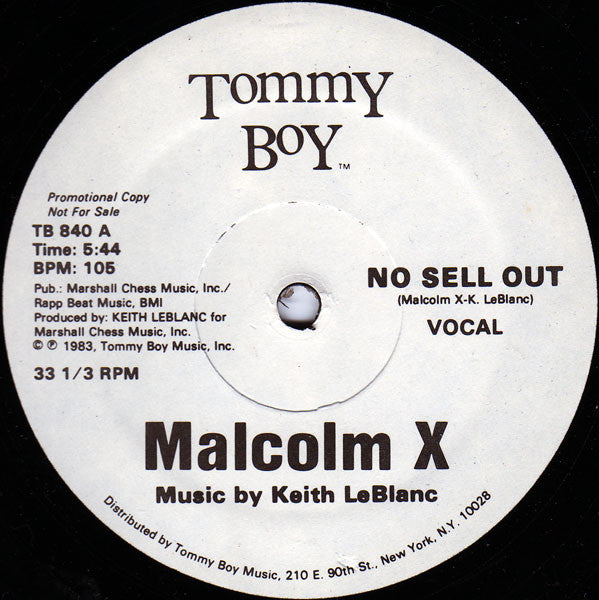 Malcolm X : No Sell Out (12", Promo)