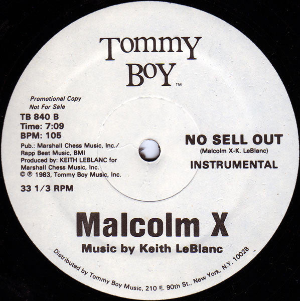 Malcolm X : No Sell Out (12", Promo)