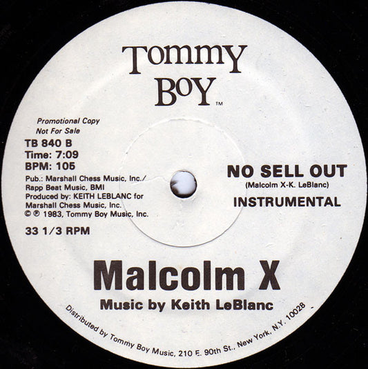 Malcolm X : No Sell Out (12", Promo)