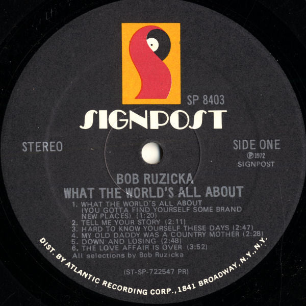 Bob Ruzicka : What The World's All About (LP, Album, Pre)