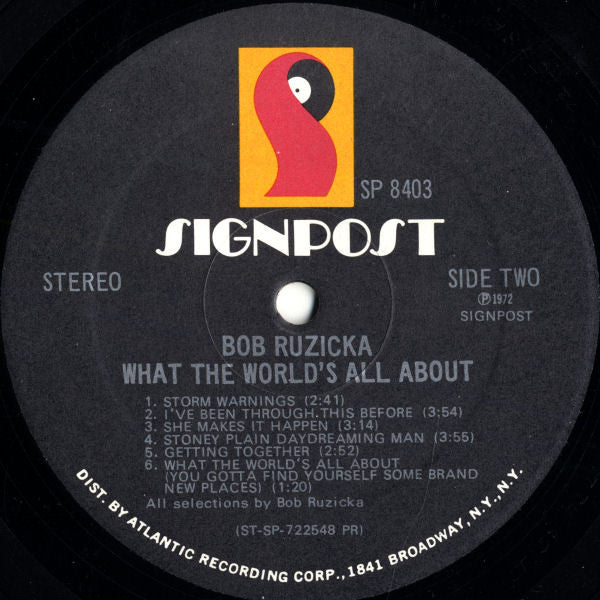 Bob Ruzicka : What The World's All About (LP, Album, Pre)