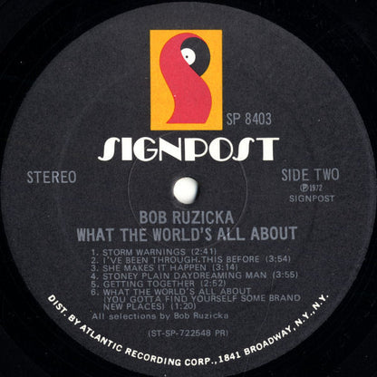 Bob Ruzicka : What The World's All About (LP, Album, Pre)