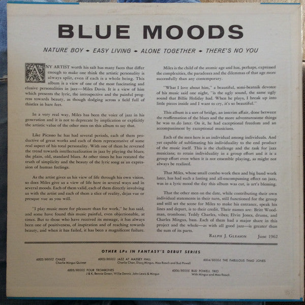 Miles Davis : Blue Moods (LP, Album, RE)