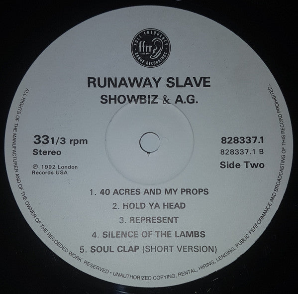 Showbiz & A.G. : Runaway Slave (LP, Album)