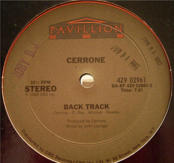 Cerrone : Back Track (12")