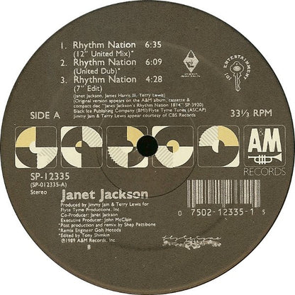 Janet Jackson : Rhythm Nation (12", Single)