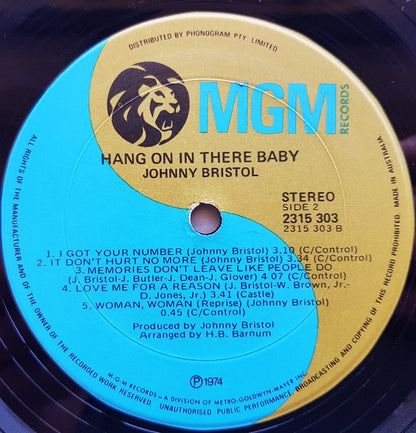 Johnny Bristol : Hang On In There Baby (LP, Album)