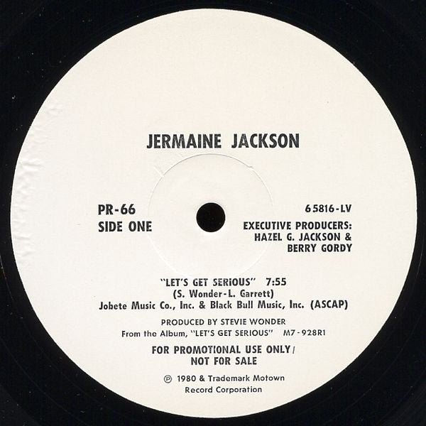 Jermaine Jackson : Let's Get Serious (12", Promo)