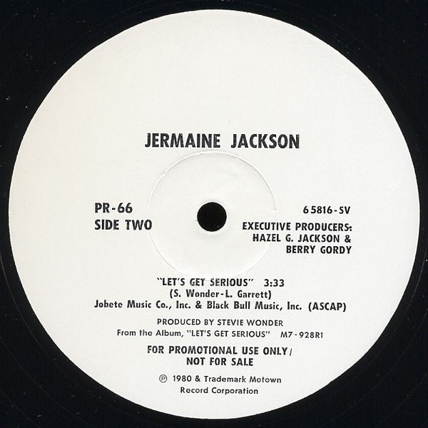 Jermaine Jackson : Let's Get Serious (12", Promo)