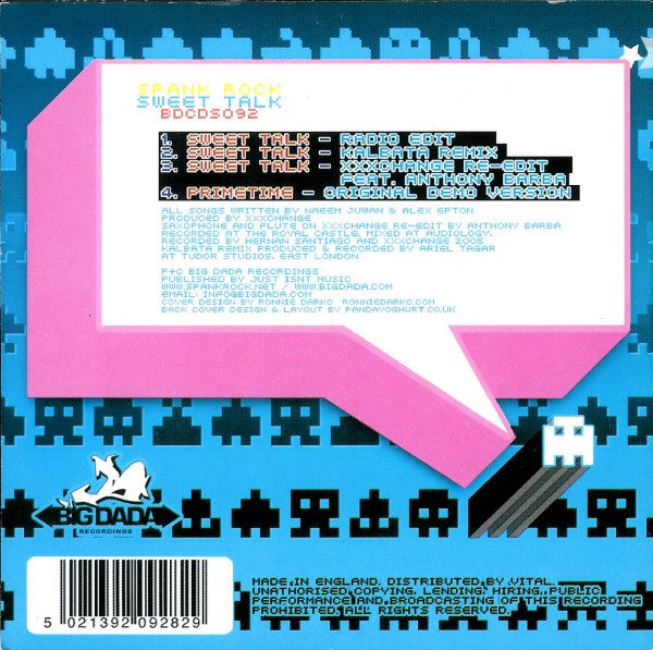 Spank Rock : Sweet Talk (CD, Single)