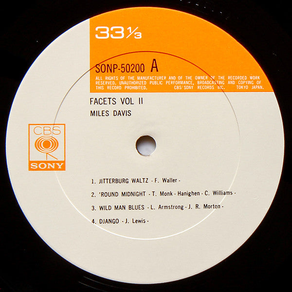 Miles Davis : Facets Vol. 2 (LP, Comp, Mono)