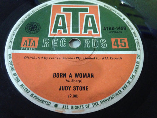 Judy Stone : Born A Woman (7", Single)