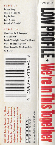 Low Profile Featuring W.C.* And D.J. Aladdin* : We're In This Together (Cass, Album)