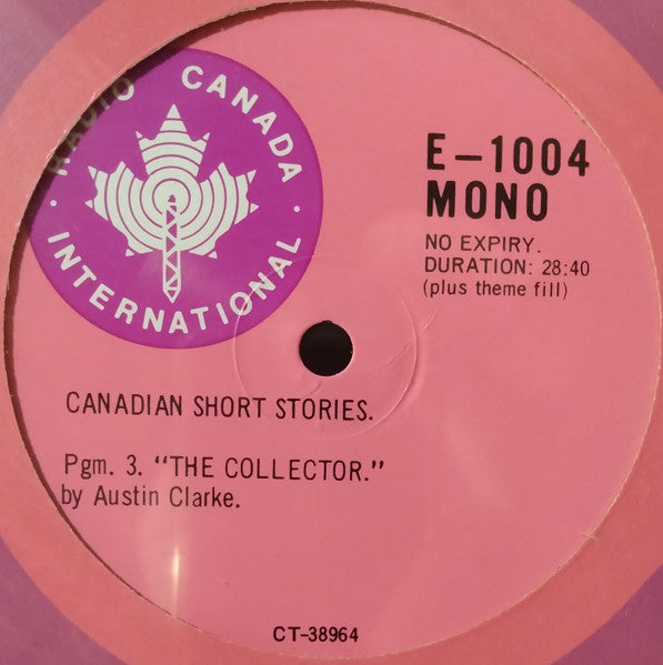 Austin Clarke / Norman Levine (2) : Canadian Short Stories (LP, Mono)