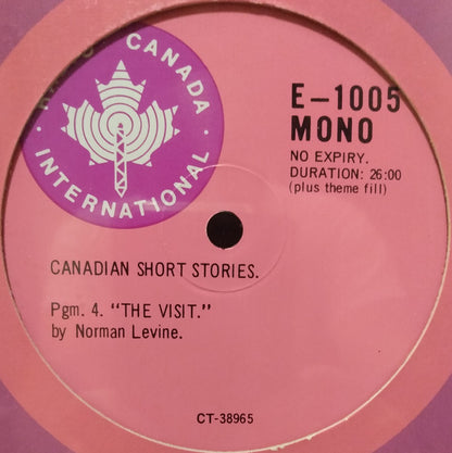 Austin Clarke / Norman Levine (2) : Canadian Short Stories (LP, Mono)