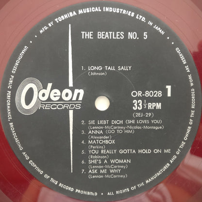 The Beatles : Beatles No. 5 (LP, Comp, Mono, Red)