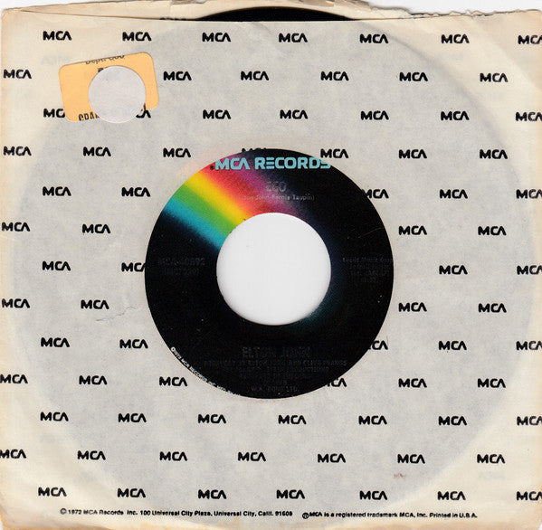 Elton John : Ego / Flinstone Boy (7", Single, Pin)