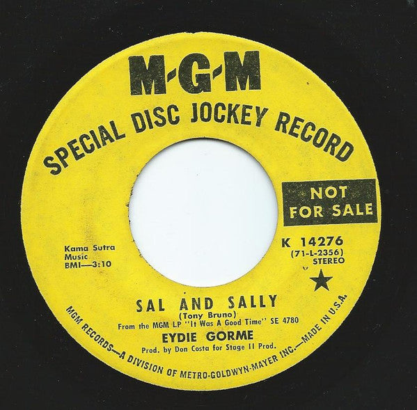 Eydie Gormé : Sal And Sally (7", Single, Promo)