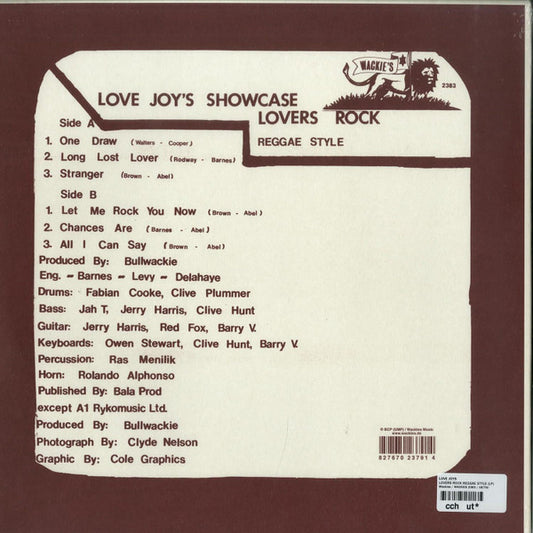 Love Joys : Lovers Rock Reggae Style (LP, Album, RE, RP)