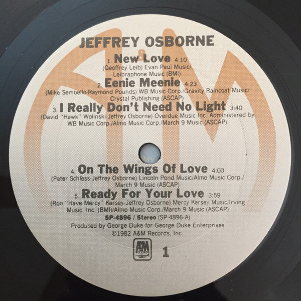 Jeffrey Osborne : Jeffrey Osborne (LP, Album, Club)