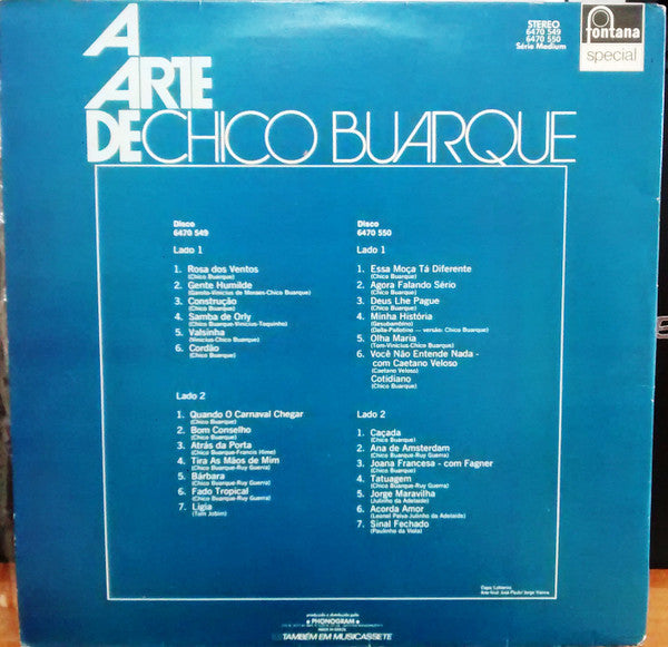 Chico Buarque : A Arte De Chico Buarque (2xLP, Comp, Gat)