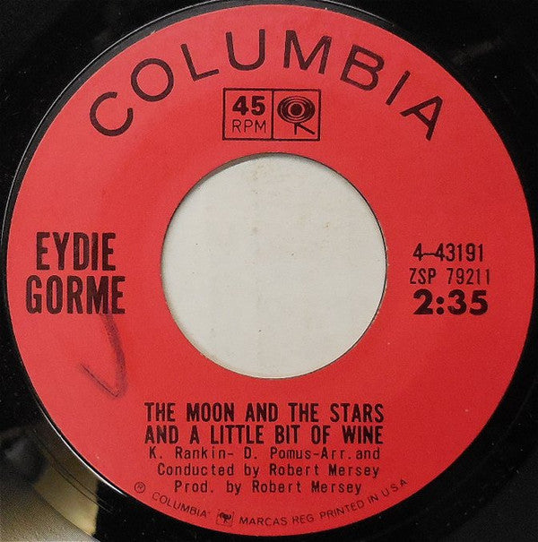 Eydie Gormé : The Moon And The Stars And A Little Bit Of Wine (7", Single, Styrene, San)