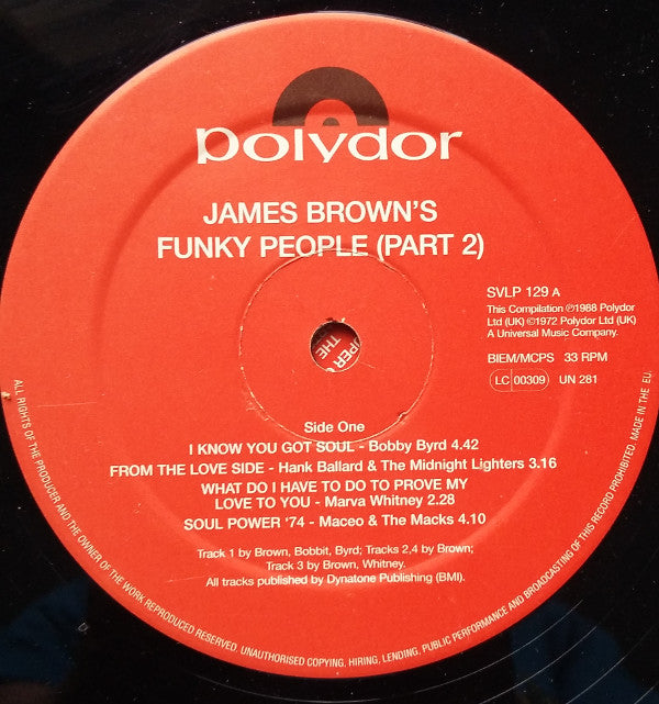 Various : James Brown's Funky People (Part 2) (2xLP, Comp, Ltd, RE)