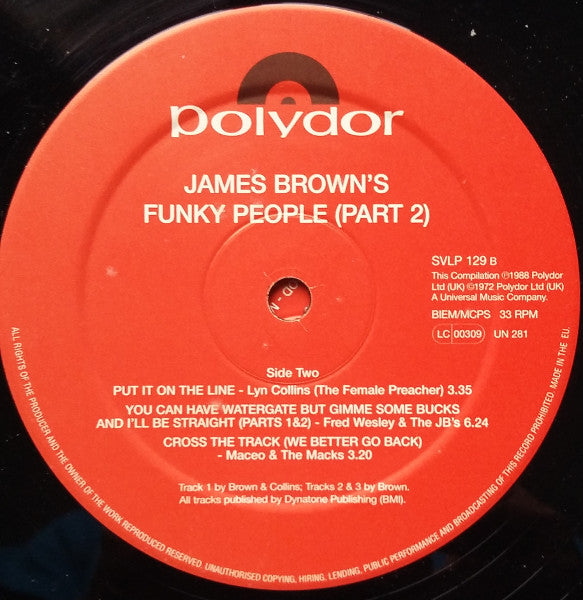 Various : James Brown's Funky People (Part 2) (2xLP, Comp, Ltd, RE)