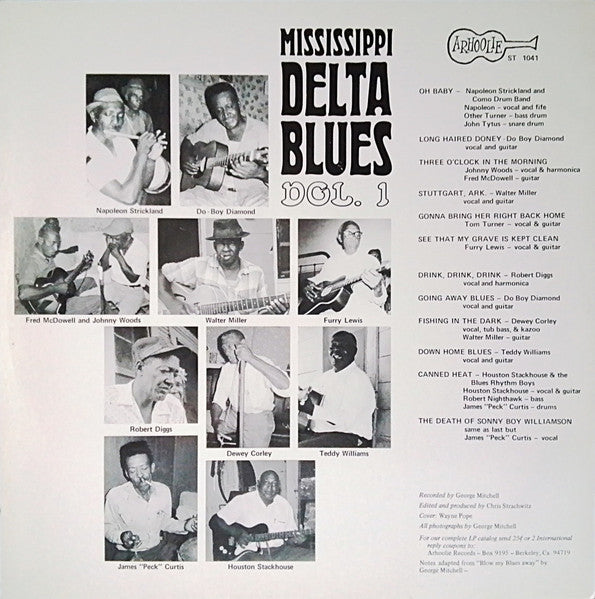 Various : Mississippi Delta Blues Vol. 1 (LP, Album, RP)