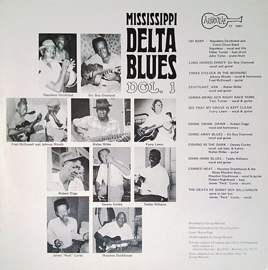 Various : Mississippi Delta Blues Vol. 1 (LP, Album, RP)