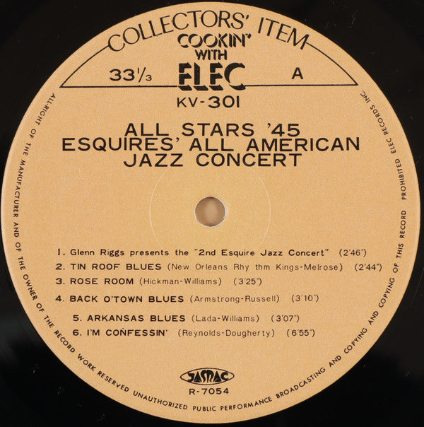 All-Stars '45 : Esquire's All-American Jazz Concert (2xLP, Album)