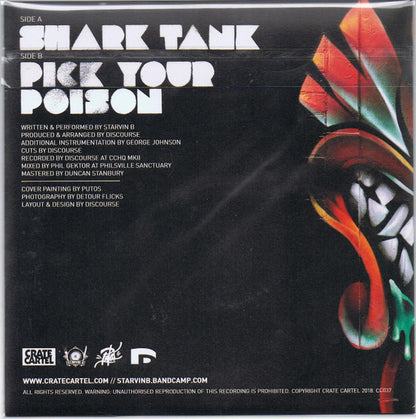 Starvin B, Discourse : Shark Tank / Pick Your Poison (7", Single, Ltd)