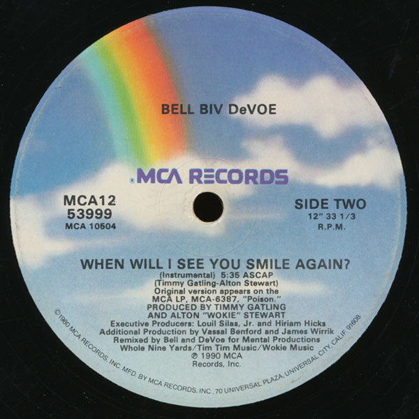 Bell Biv Devoe : When Will I See You Smile Again? (12", Single)