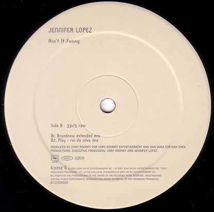 Jennifer Lopez : Ain't It Funny (12")