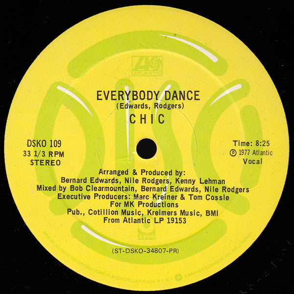 Chic : Everybody Dance / You Can Get By (12", Single, Promo)