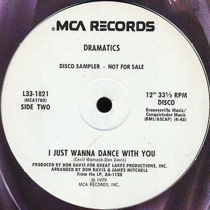 The Dramatics : I Just Wanna Dance With You (12", Promo, Smplr)