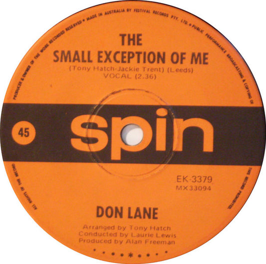 Don Lane : You're Everything (7", Single)