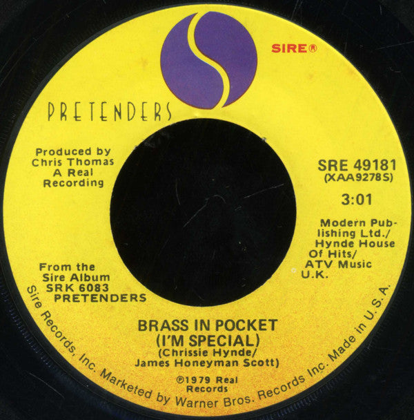 Pretenders* : Brass In Pocket (I'm Special) (7", Single, Win)