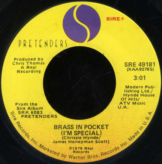Pretenders* : Brass In Pocket (I'm Special) (7", Single, Win)