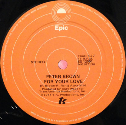 Peter Brown (2) Featuring Betty Wright : Dance With Me (12")