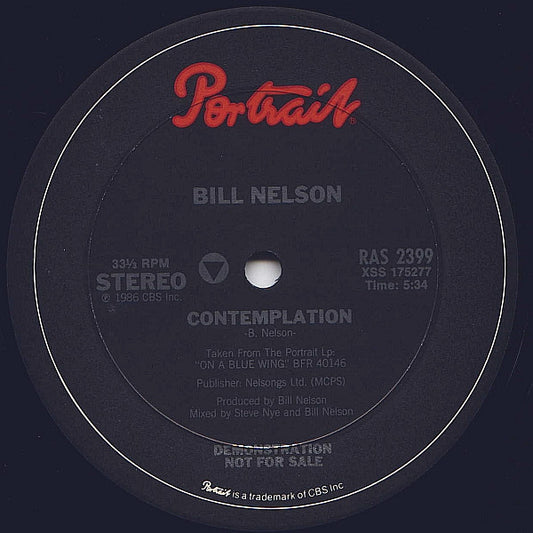 Bill Nelson : Contemplation (12", Promo)