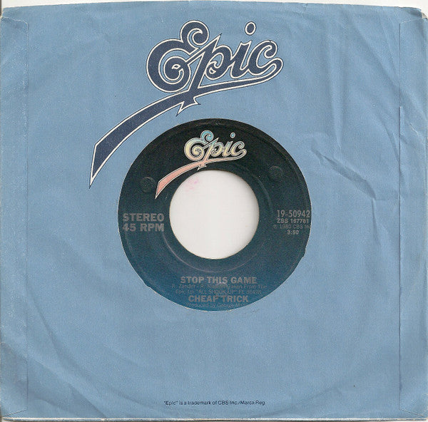 Cheap Trick : Stop This Game (7", Single, Styrene, Pit)
