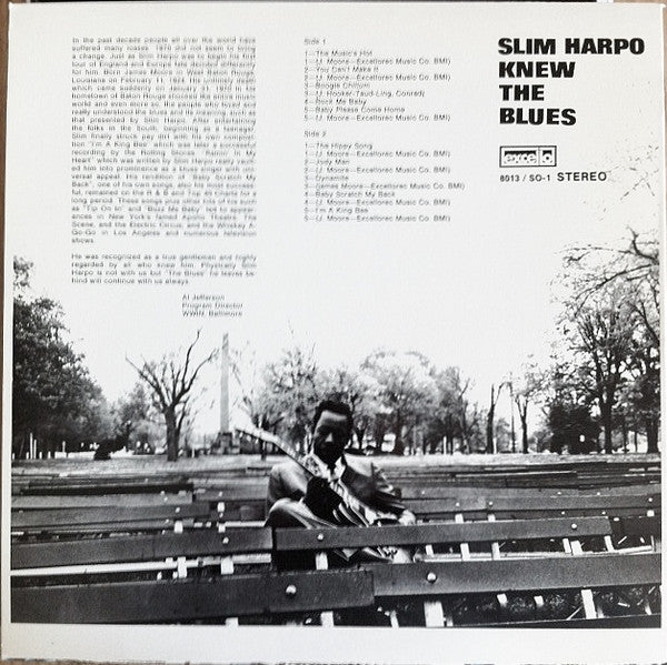Slim Harpo : Slim Harpo Knew The Blues (LP, Comp, RE)