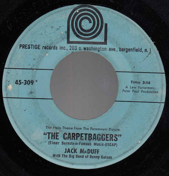 Jack McDuff* With The Big Band Of Benny Golson : The Carpetbaggers / The Pink Panther (7", Single)