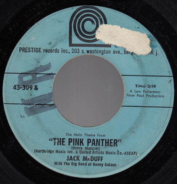 Jack McDuff* With The Big Band Of Benny Golson : The Carpetbaggers / The Pink Panther (7", Single)
