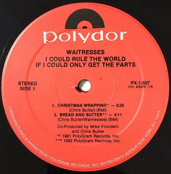 Waitresses* : I Could Rule The World If I Could Only Get The Parts (12", EP, 53 )