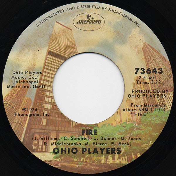 Ohio Players : Fire / Together (7", Single, San)